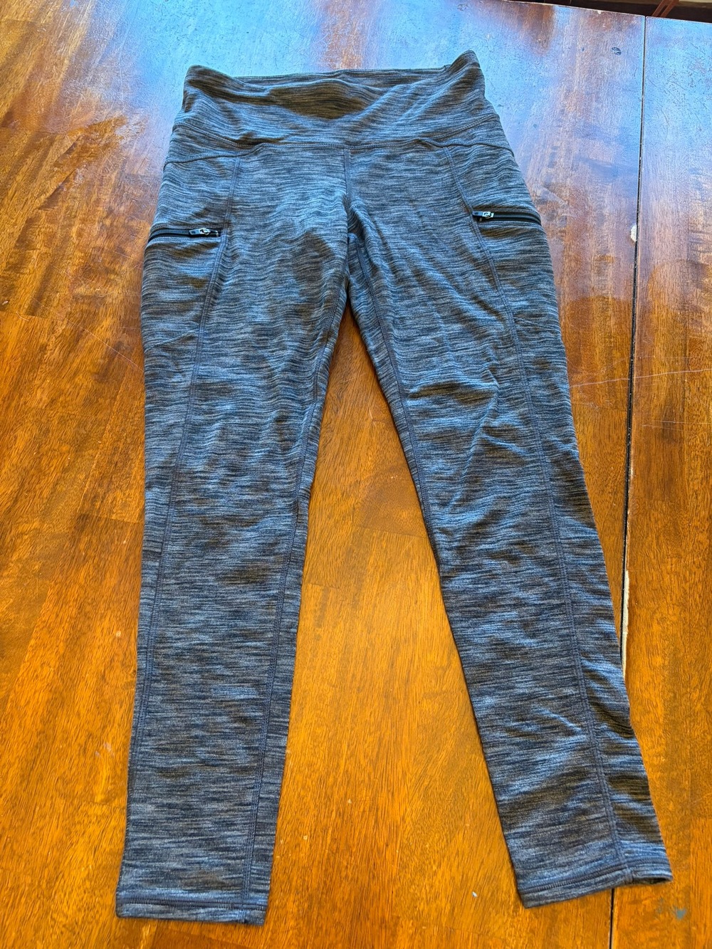 Athleta Cozy Drifter Tight Women's S Petite Gray Zip Pocket Leggings